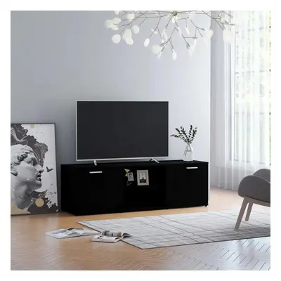 TV stolek černý 120 x 34 x 37 cm kompozitní dřevo