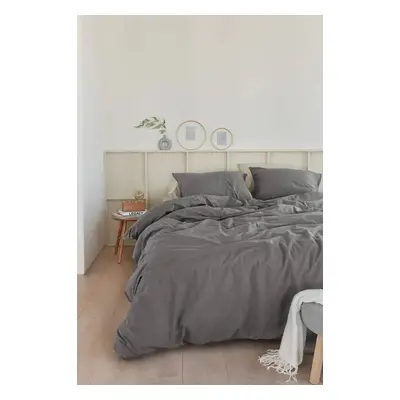 BH Organic basic grey povlečení 140x200 + 70x90, organická bavlna, šedé