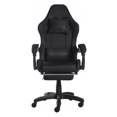 Ergonomická herní židle CLASSIC s podnožkou černá