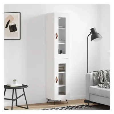 Skříň highboard bílá 34,5 x 34 x 180 cm kompozitní dřevo