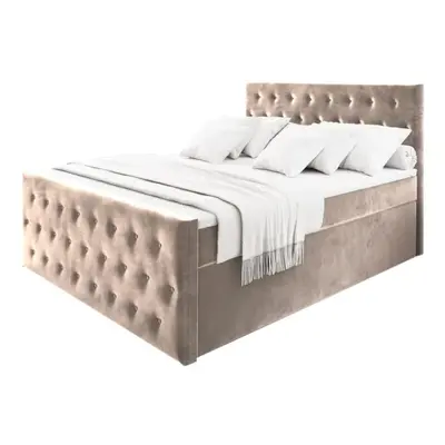 Expedo Čalouněná postel boxspring FENDI, 180x200, casablanca 4 + vrchní matrace