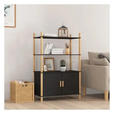 Skříň highboard černá 80x40x121 cm ompozitní dřevo