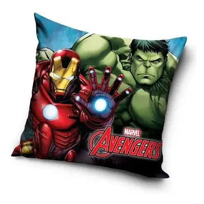 Carbotex Povlak na polštářek Avengers Hulk a Iron-Man, 40 x 40 cm