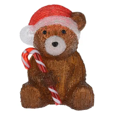 Vánoční LED dekorace Candy bear, 24 cm