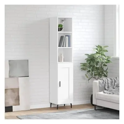 Skříň highboard bílá 34,5 x 34 x 180 cm kompozitní dřevo