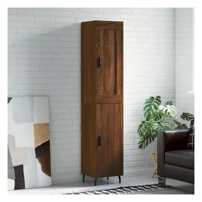 Skříň highboard hnědý dub 34,5 x 34 x 180 cm kompozitní dřevo