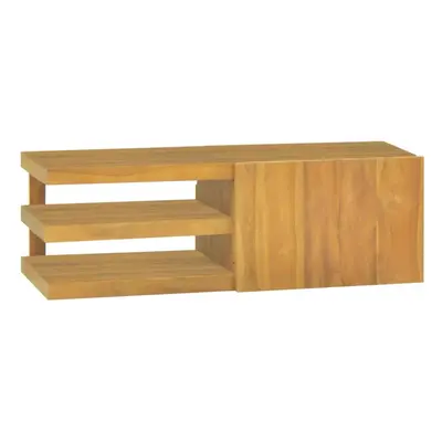 Nástěnná koupelnová skříňka 90 x 40 x 30 cm masivní teak