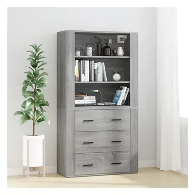 Skříň highboard šedá sonoma kompozitní dřevo