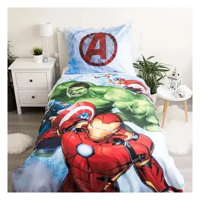 Jerry Fabrics povlečení bavlna Avengers Heroes 140x200+70x90 cm