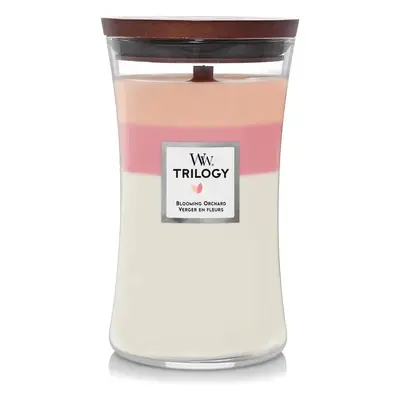 WoodWick vonná svíčka s dřevěným knotem velká Blooming Orchard 609g