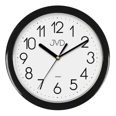 JVD Černé moderní netikající hodiny JVD quartz HP612.3