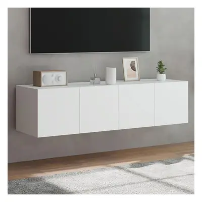 Nástěnné TV skříňky s LED osvětlením 2 ks bílé 60 x 35 x 31 cm