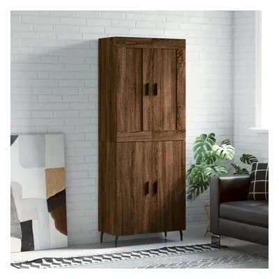 Skříň highboard hnědý dub 69,5 x 34 x 180 cm kompozitní dřevo