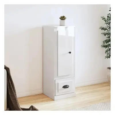 Skříň highboard lesklá bílá 36 x 35,5 x 103,5 kompozitní dřevo