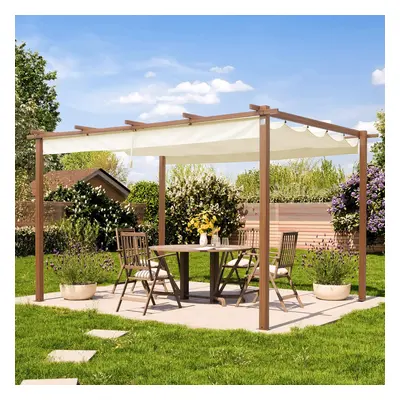 PRIMEYARD Pergola Classic 3x4 m, látková střecha, champagne - (400103)