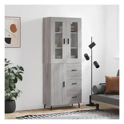 Skříň highboard šedá sonoma 69,5 x 34 x 180 cm kompozitní dřevo