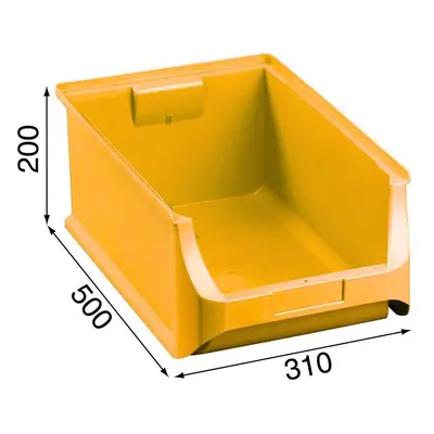 Allit Plastové boxy PLUS 5, 310 x 500 x 200 mm, žluté, 6 ks