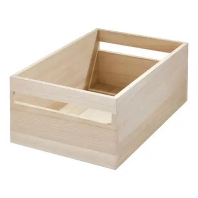 Úložný box ze dřeva paulownia iDesign Eco Handled, 25,4 x 38 cm