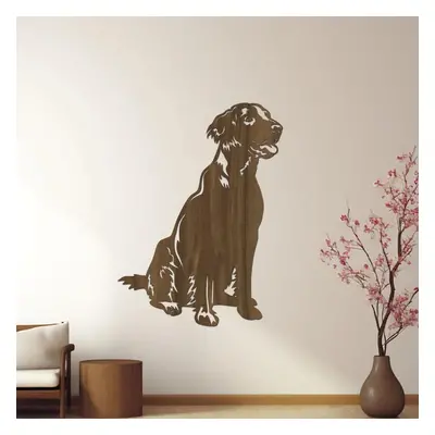 dřevo života Dřevěný obraz psa Flat coated retriever Rozměry (cm): 30x40, Zvolte barvu dekoru: O