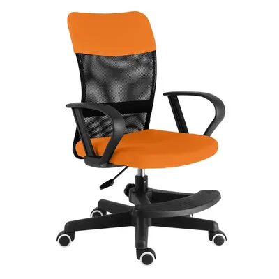 Dětská židle Neoseat MONKEY s podnoží — látka, černá / oranžová