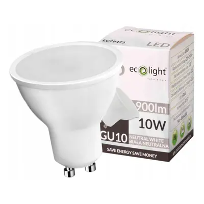 BERGE LED žárovka - GU10 - 10W - 800Lm - 4000k - neutrální bílá Eco Light 230V