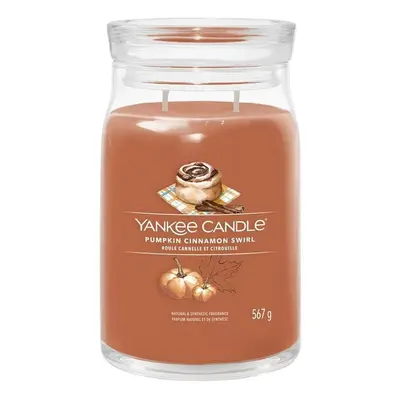 Yankee Candle Pumpkin Cinnamon Swirl velká vonná svíčka 567g