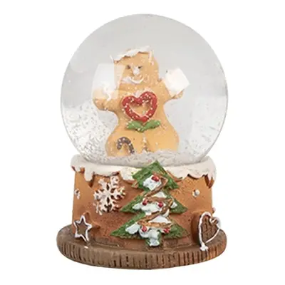 Vánoční sněžítko s perníčkem Gingerbread - Ø 5 * 6 cm