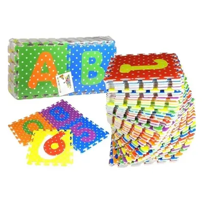 LEAN Toys Pěnové puzzle s barevnými čísly a abecedou