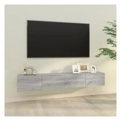 Nástěnné TV skříňky 2 ks šedé sonoma 100 x 30 x 30 cm kompozit