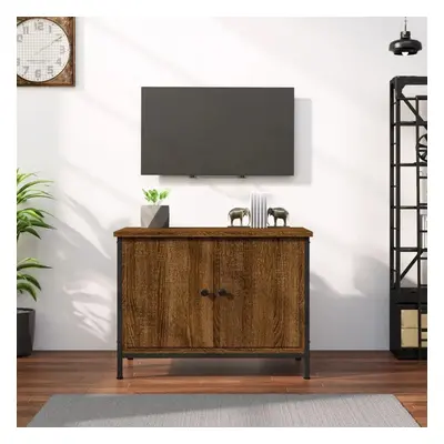 TV skříňka s dvířky hnědý dub 60x35x45 cm kompozitní dřevo