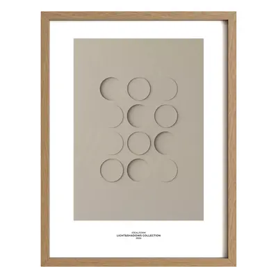 Idealform Poster no. 4 Shadow forms Barva: Smokey taupe, Velikost: 300x400 mm