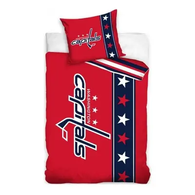 Hokejové ložní povlečení NHL Washington Capitals - série Belt - 100% bavlna - 70 x 90 cm + 140 x