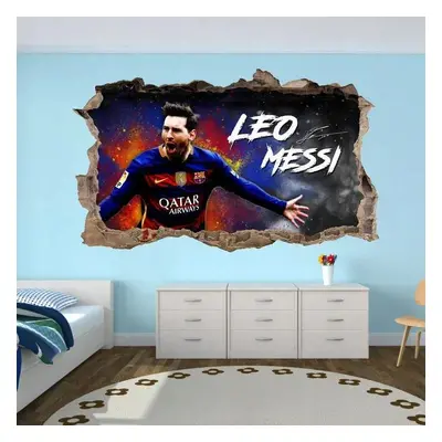 Nálepka na zeď 3D Lionel Messi 47x77 cm