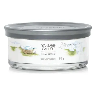 Yankee Candle vonná svíčka Signature Tumbler 5 knotů Clean Cotton 340g