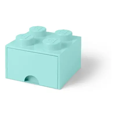 Světle modrý úložný box čtverec LEGO®