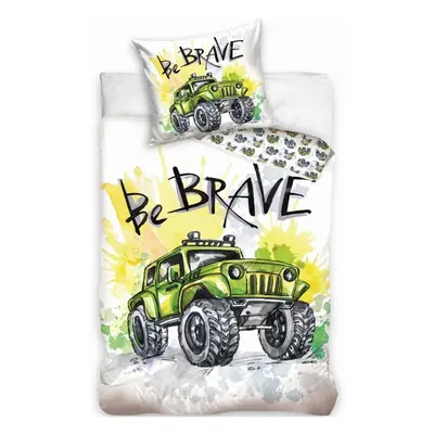 Bavlněné ložní povlečení Jeep - Be Brave - 100% bavlna Renforcé - 70 x 90 cm + 140 x 200 cm