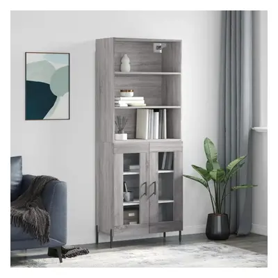 Skříň highboard šedá sonoma 69,5 x 34 x 180 cm kompozitní dřevo