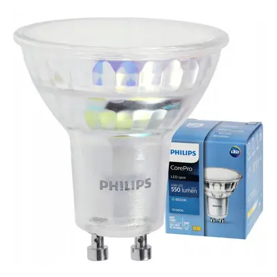 LED žárovka Philips GU10 - 4,9W - 550 Lm - studená bílá - CorePro Premium