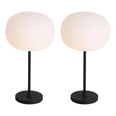 Sada 2 moderních dobíjecích stolních lamp bílých - Maloi