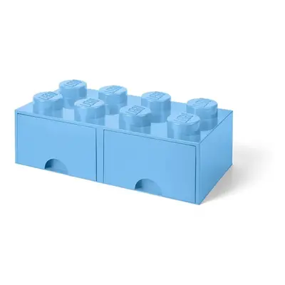 Světle modrý úložný box se dvěma šuplíky LEGO®