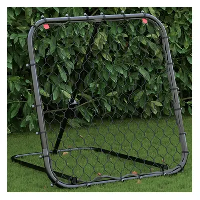 Fotbalový rebounder nastavitelný černý 84 x 73 x 60–80 cm ocel