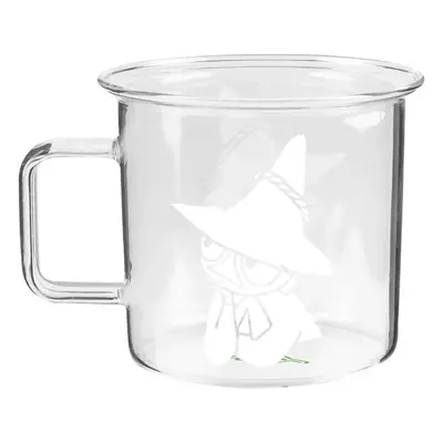 Skleněný hrnek Snufkin 0,35l, bílo-čirý