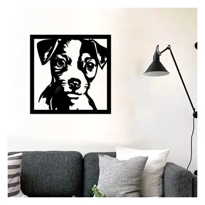 dřevo života Dřevěná dekorace psa Jack Russell teriér Rozměry (cm): 80x80, Zvolte barvu dekoru: 