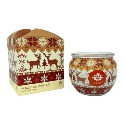 Arome Svíčka ve skle a flower boxu, Magical Winter, 90 g