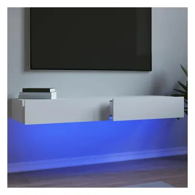 TV skříňky s LED osvětlením 2 ks bílé 60 x 35 x 15,5 cm