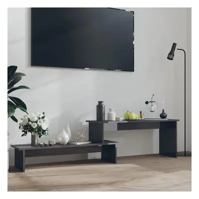 TV stolek šedý s vysokým leskem 180x30x43 cm kompozitní dřevo