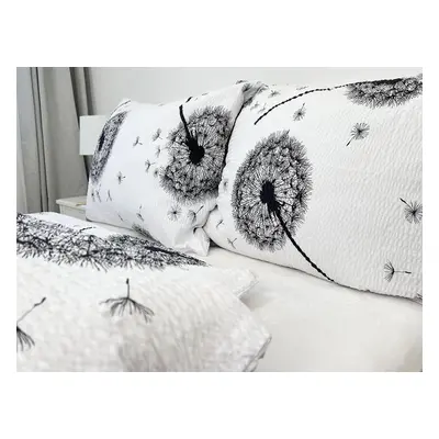 Krepový povlak na polštář - Pampelišky bílé Zapínání: knoflík, Velikost polštáře: 40x40