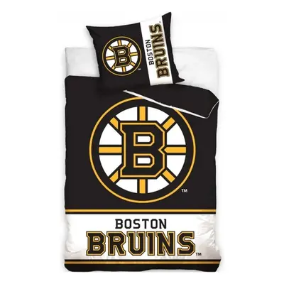 Hokejové ložní povlečení NHL Boston Bruins - 100% bavlna - 70 x 90 cm + 140 x 200 cm