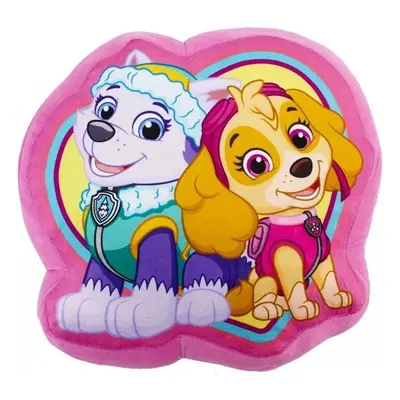 Tvarovaný 3D polštářek Tlapková patrola - Paw Patrol - Skye a Everest - 36 x 36 cm