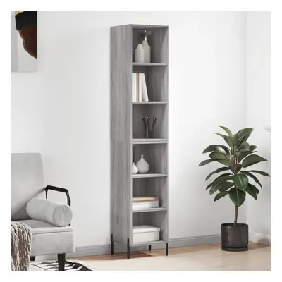 Skříň highboard šedá sonoma 34,5x32,5x180 cm kompozitní dřevo